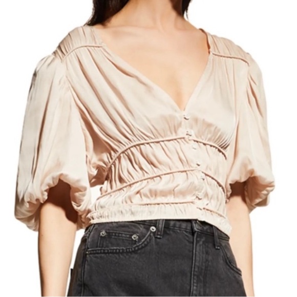 Frame Denim Tops - FRAME Julianne Blouse in “Blush”